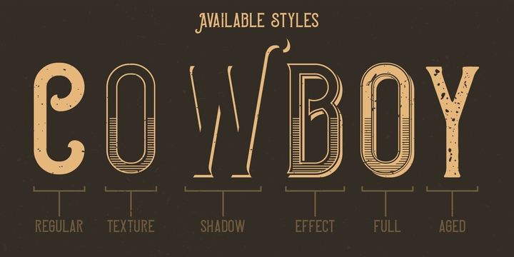 Quick or Dead Aged Font preview